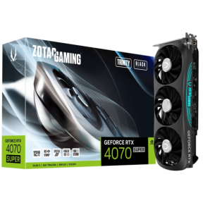Placa video Zotac nVidia GeForce RTX 4070 SUPER Trinity Black Edition 12GB, GDDR6X, 192bit