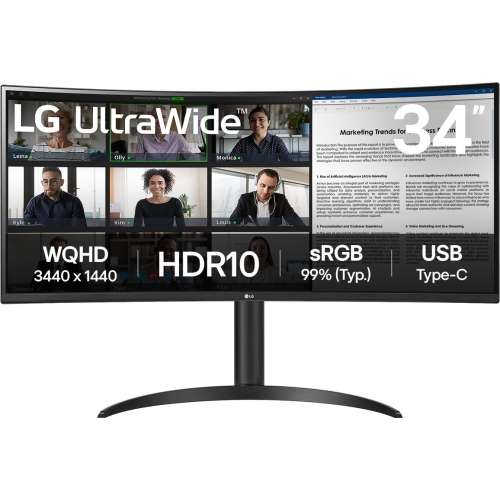 Monitor LED Curbat LG UltraWide 34WR55QK-B, 34inch, 3440x1440, 5ms GTG, Black