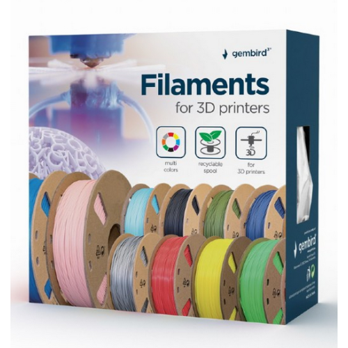 Filament Gembird 3DP-ABS1.75-01-B, ABS, 1.75 mm, 1 kg, Blue