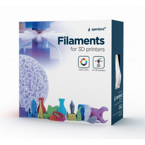 Filament Gembird 3DP-ABS1.75-02-GR, ABS, 1.75mm, 0.6kg, Gray