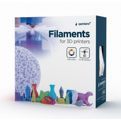 Filament Gembird 3DP-ABS3-01-BK, ABS, 3mm, 1kg, Black