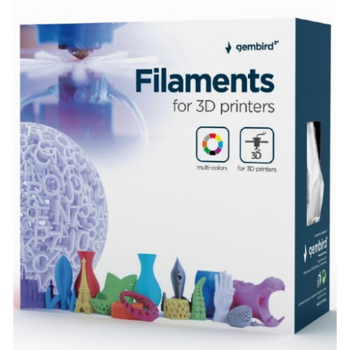 Filament Gembird 3DP-ABS3-01-NAT, ABS, 3mm, 1kg, White