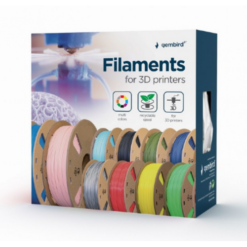 Filament Gembird 3DP-ASA1.75-01-BK, ASA, 1.75mm, 1kg, Black