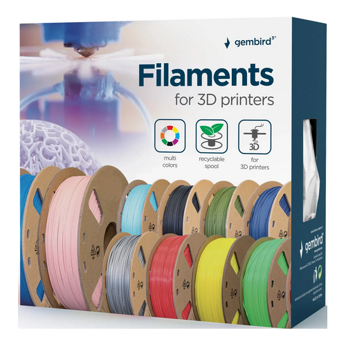 Filament Gembird 3DP-PLA3-01-MG, PLA, 3 mm, 1 kg, Magenta