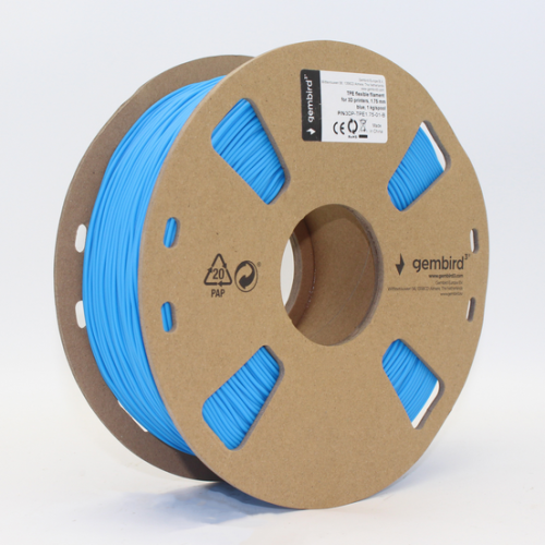 Filament Gembird 3DP-TPE1.75-01-B, TPE, 1.75 mm, 1 kg, Blue