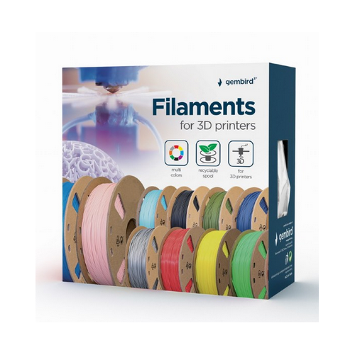 Filament Gembird 3DP-TPE1.75-01-B, TPE, 1.75 mm, 1 kg, Blue