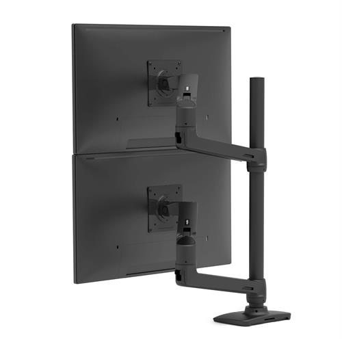 LX DUAL STACKING ARM TALL POLE/MATTE BLACK