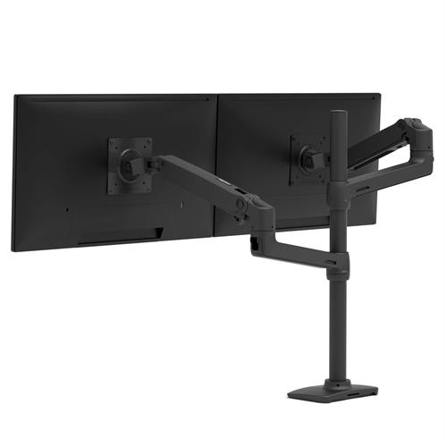 LX DUAL STACKING ARM TALL POLE/MATTE BLACK