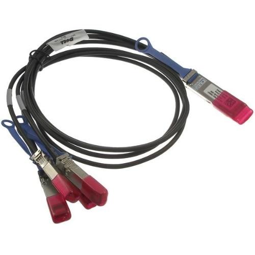 Patch cord Dell 470-13548, QSFP+ - 4x SFP+, 3m, Black