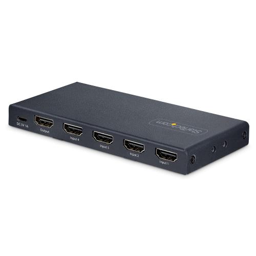 Switch HDMI Startech 4PORT-8K-HDMI-SWITCH, 4x HDMI (8K), 1x HDMI (4k), Black