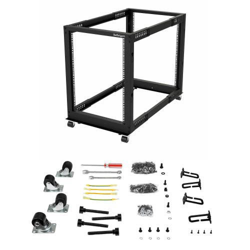 Suport rack Startech 4POSTRACK15U, 15U, Black