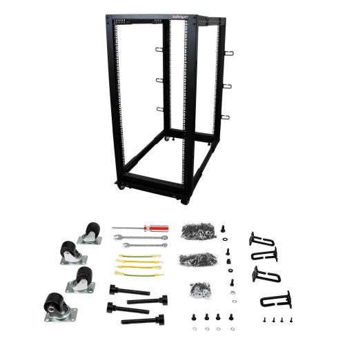 Suport rack Startech 4POSTRACK25U, 25U, Black