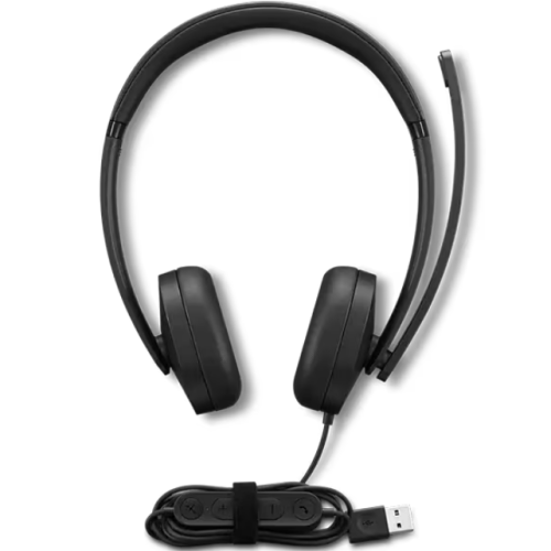 Casti cu microfon Lenovo 4XD1P83425, USB-A, Black