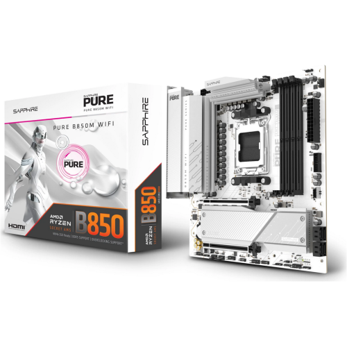 Placa de baza Sapphire PURE B850M WIFI, AMD B850, Socket AM5, mATX