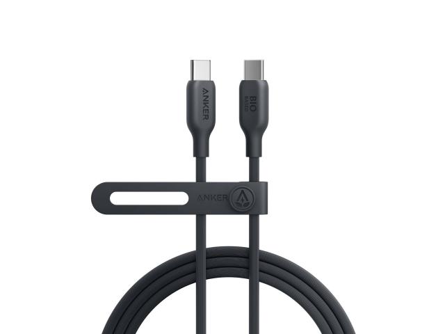 Cablu de date Anker Bio 543, USB-C - USB-C, 1.8m, Black