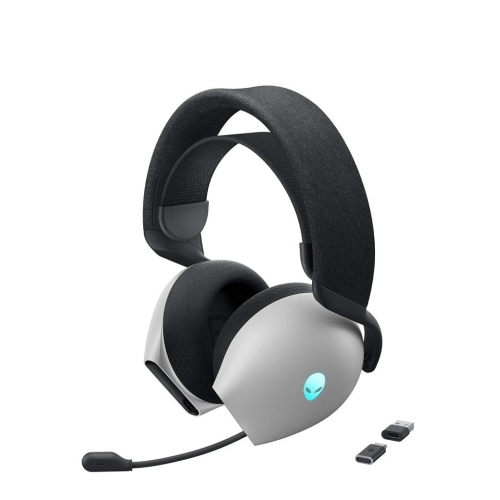 Casti cu microfon Dell Alienware AW720H, USB Wireless/3.5mm jack, Lunar Light