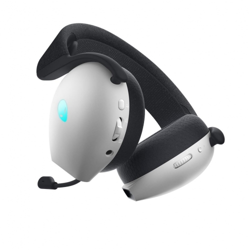 Casti cu microfon Dell Alienware AW720H, USB Wireless/3.5mm jack, Lunar Light