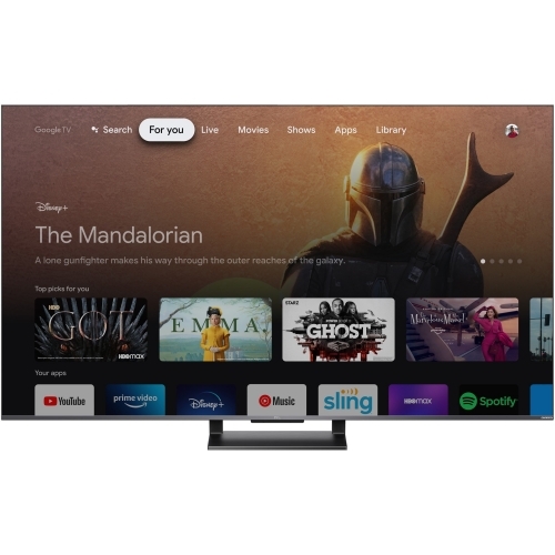 Televizor QLED TCL Smart 55C735 (2022) Seria C735, 55inch, Ultra HD 4K, Gray