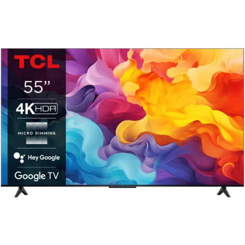 Televizor LED TCL Smart 55P61B Seria P61B, 55 inch, Ultra HD 4K, Black
