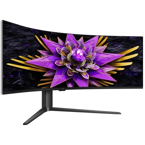 Monitor QD-Mini LED Curbat TCL 57R94, 57 inch, 7680 x 2160 pixeli, 1 ms GTG, Black-White