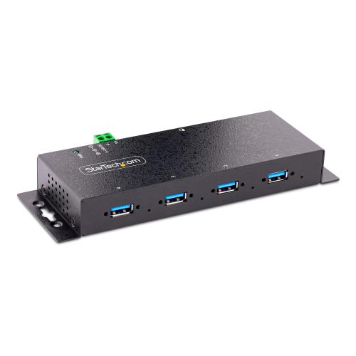 Hub USB Startech Industrial 5G4AINDNP-USB-A-HUB, 4x USB 3.2 Gen 1, Black