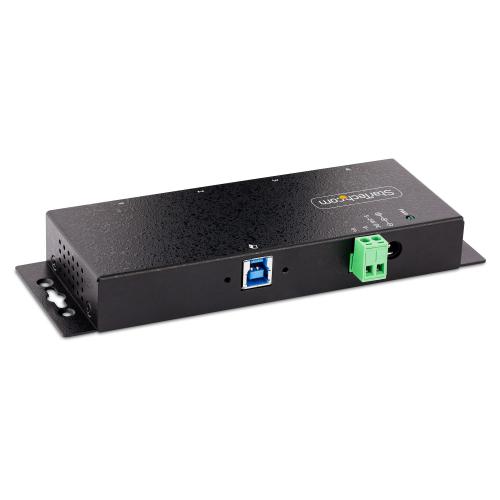 Hub USB Startech Industrial 5G4AINDNP-USB-A-HUB, 4x USB 3.2 Gen 1, Black
