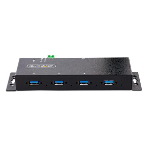 Hub USB Startech Industrial 5G4AINDNP-USB-A-HUB, 4x USB 3.2 Gen 1, Black