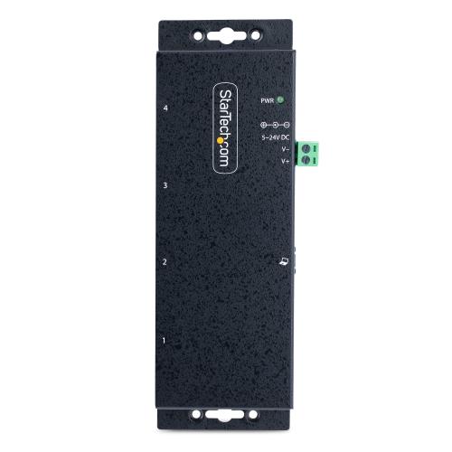 Hub USB Startech Industrial 5G4AINDNP-USB-A-HUB, 4x USB 3.2 Gen 1, Black