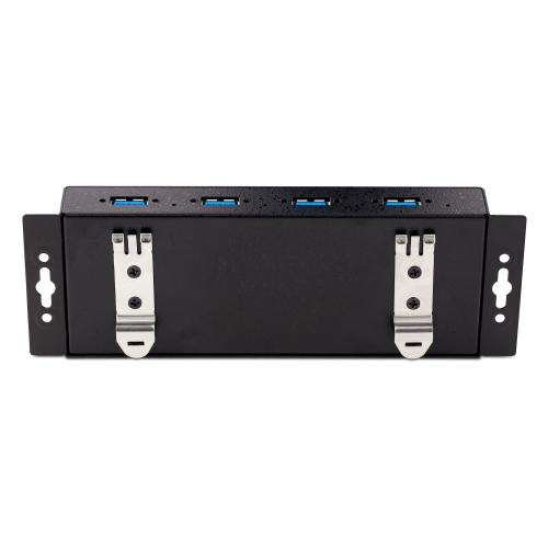Hub USB Startech Industrial 5G4AINDNP-USB-A-HUB, 4x USB 3.2 Gen 1, Black