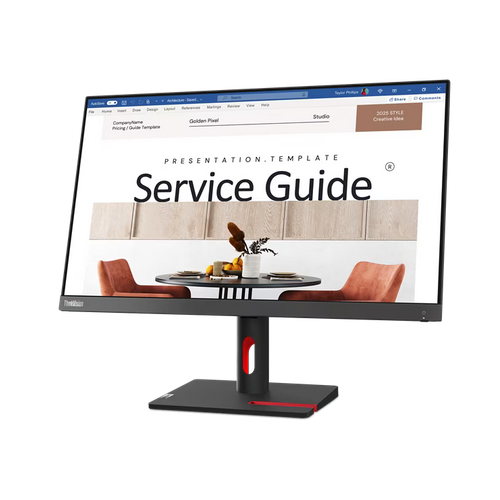 Monitor LED Lenovo ThinkVision S24i-30, 23.8inch, 1920x1080, 4ms, Raven Black