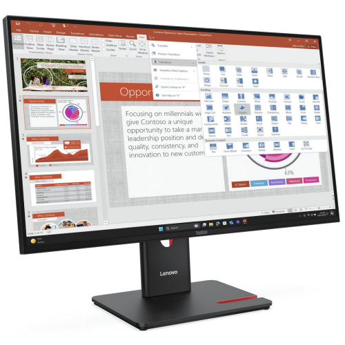 Monitor LED Lenovo ThinkVision T27-40, 27 inch, 1920x1080, 4 ms, Black