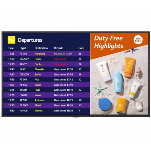 Business Display LG 65UH7F-B Seria UH7F, 65inch, 3840x2160pixeli, Black