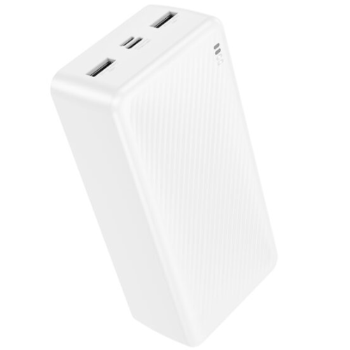 Baterie portabila Borofone BJ55B, 30000 mAh, 2 x USB-A, 1 x USB-C, 1 x microUSB, White