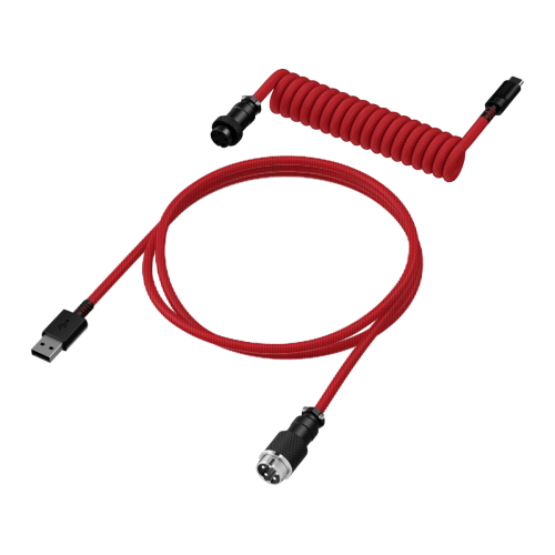 Cablu HP 6J677AA, USB-C male - USB-A male, 1.20 m, Black-Red