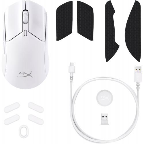 Mouse Optic HP HyperX Pulsefire Haste 2, USB-A/USB Wireless/Bluetooth, White