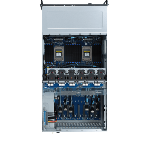 Server Gigabyte G482-Z52 V100, No CPU, No RAM, No HDD, No RAID, PSU 3x 22000W, No OS