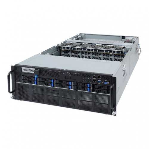 Server Gigabyte G482-Z53 V100, No CPU, No RAM, No HDD, No RAID, PSU 3x 22000W, No OS