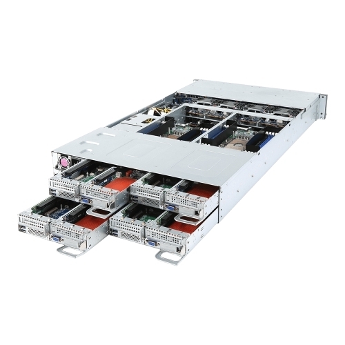 Server Gigabyte H261-H61 V100, No CPU, No RAM, No HDD, Intel C621, PSU 2x 2200W, No OS