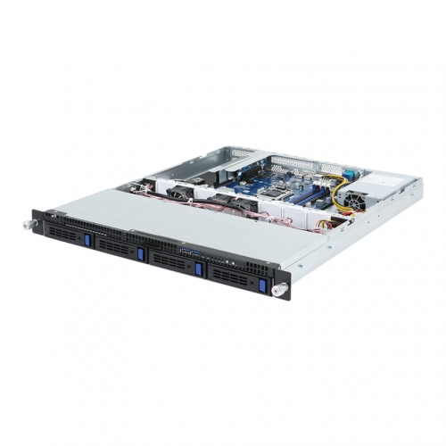 Server Gigabyte R121-340 V100, No CPU, No RAM, No HDD, Intel C232, PSU 2x 250W, No OS