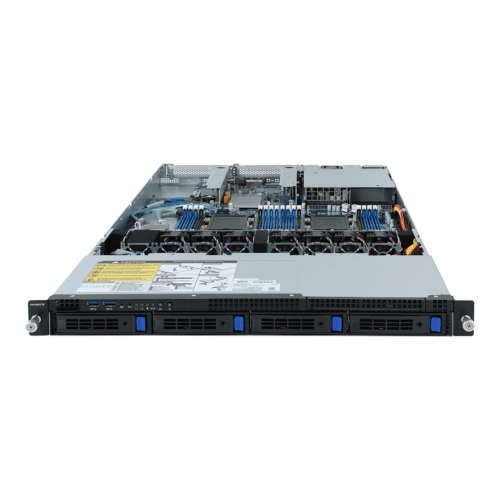 Server Gigabyte R161-340 V100/200, No CPU, No RAM, No HDD, Intel C621, PSU 1x 550W, No OS