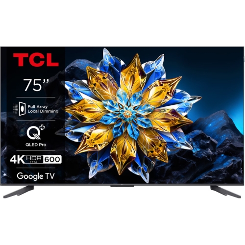 Televizor QLED TCL Smart 75C655 PRO Seria C655 PRO, 75 inch, Ultra HD 4K, Black