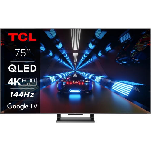 Televizor QLED TCL Smart 75C735 (2022) Seria C735, 75inch, Ultra HD 4k, Gray