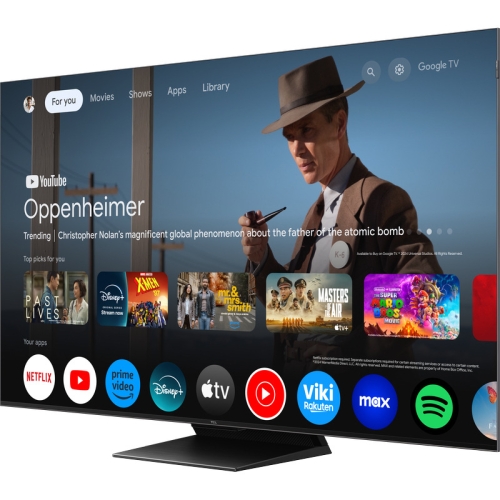 Televizor QD-MiniLED TCL Smart 75C765 Seria C765, 75 inch, Ultra HD 4K, Black