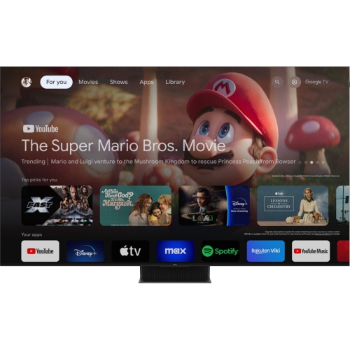 Televizor QD-MiniLED TCL Smart 75C855 Seria C855, 75 inch, Ultra HD 4K, Black