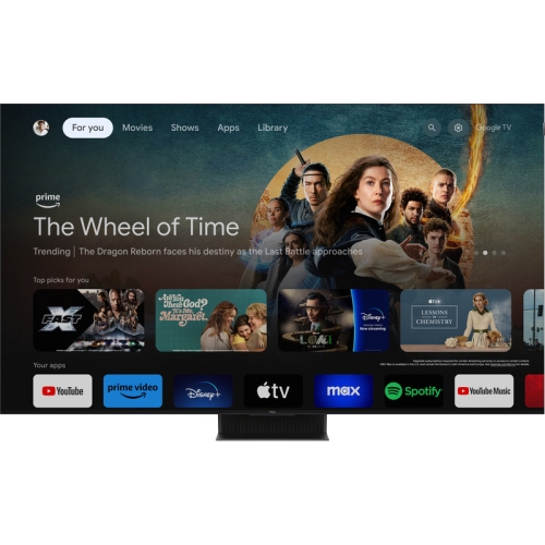 Televizor QD-MiniLED TCL Smart 75C855 Seria C855, 75 inch, Ultra HD 4K, Black