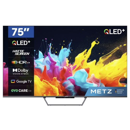 Televizor QLED METZ Smart 75MQE7600Z Seria MQE7600, 75 inch, Ultra HD 4K, Black