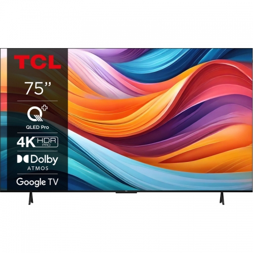 Televizor QLED TCL Smart 75T7B Seria T7B, 75inch, Ultra HD 4K, Black