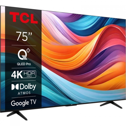 Televizor QLED TCL Smart 75T7B Seria T7B, 75inch, Ultra HD 4K, Black