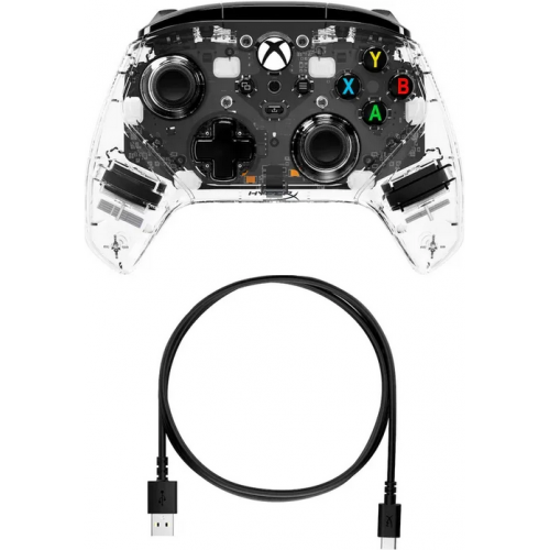 Gamepad HP HyperX Clutch Gladiate RGB, USB-C, Transparent-Black