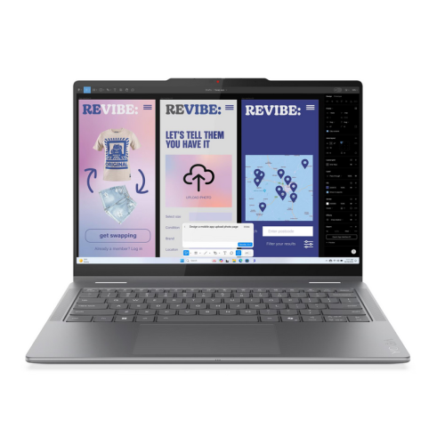 Laptop 2-in-1 Lenovo Yoga 7 14ILL10, Intel Core Ultra 7 256V, 14 inch, RAM 16GB, SSD 1TB, Intel Arc Graphics 140V, Windows 11 Pro, Luna Grey